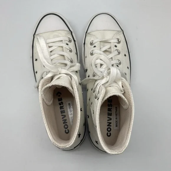 Converse Sneakers Womens 8 Chuck Taylor Crystal Stars Platform Hi A03724C‎ Shoes - Picture 5 of 11